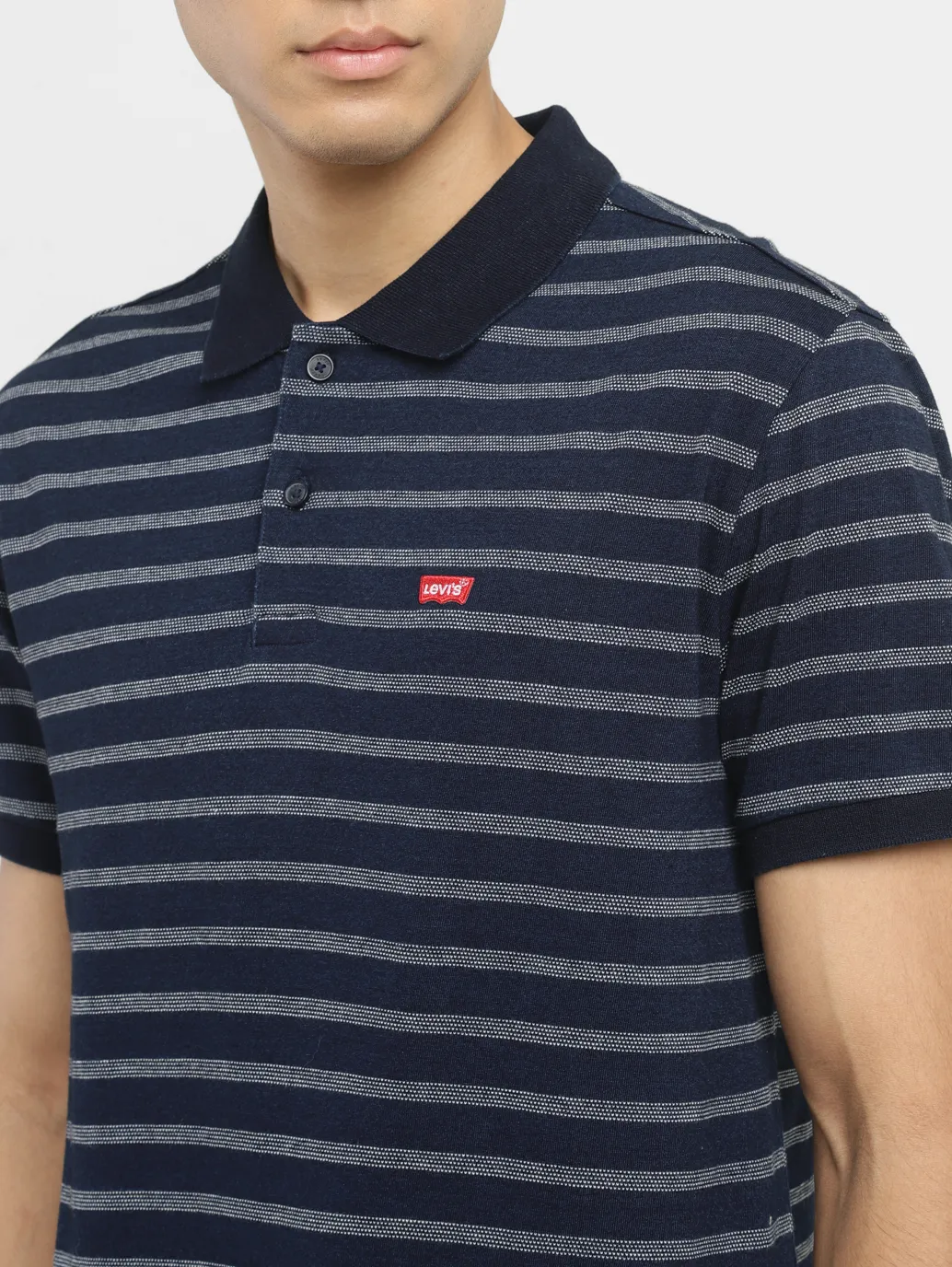 Men's Striped Slim Fit Polo T-shirt - Image 5