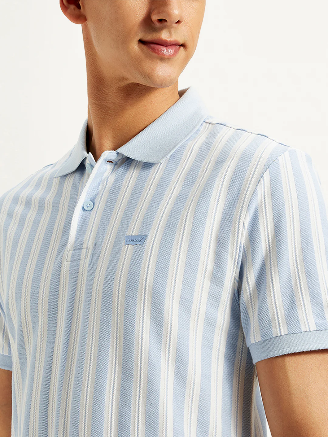 Men's Striped Slim Fit Polo T-Shirt - Image 5
