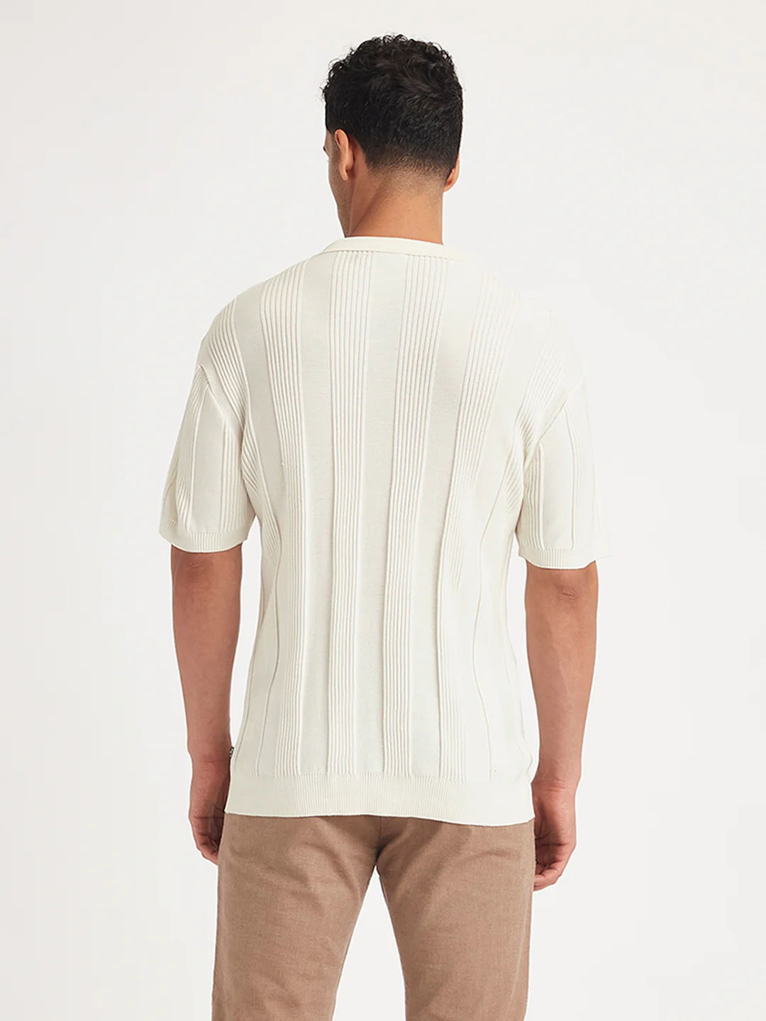 Men's Redloop Striped Slim Fit Polo T-Shirt - Image 3
