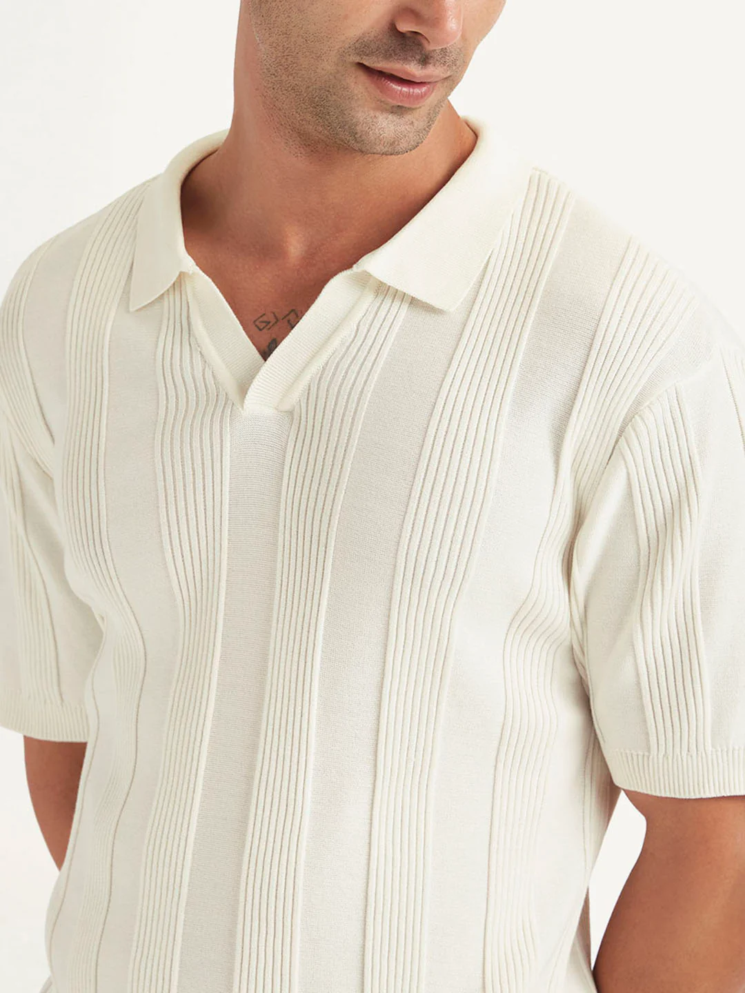 Men's Redloop Striped Slim Fit Polo T-Shirt - Image 5