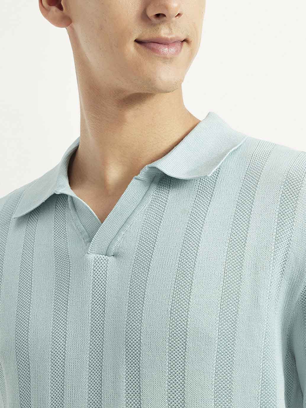 Men's Redloop Striped Slim Fit Polo T-shirt - Image 4