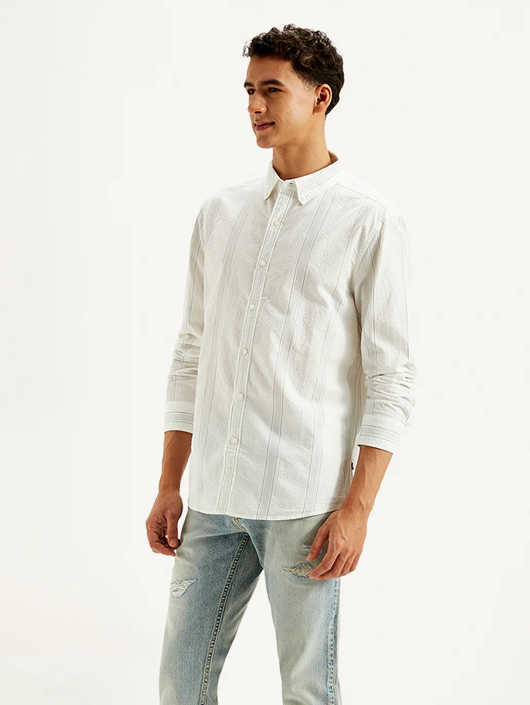 Men's Striped Slim Fit Shirt - Image 5