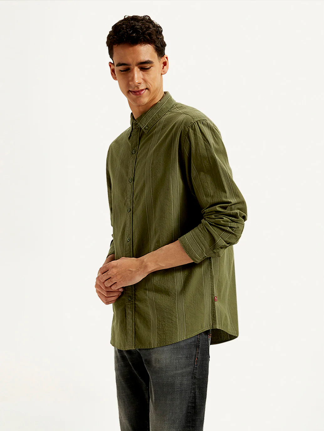 Men's Striped Slim Fit Shirt - Image 2