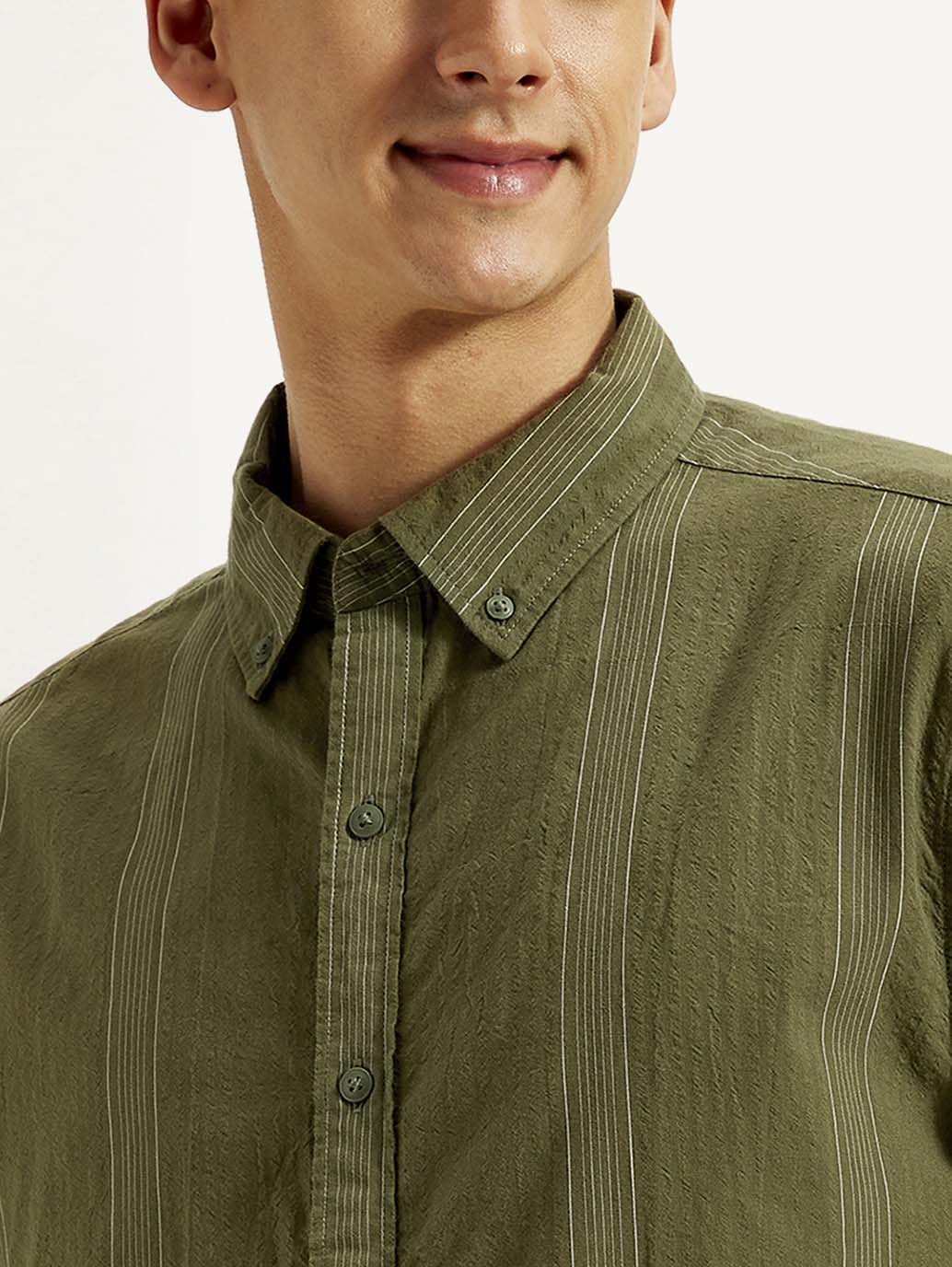 Men's Striped Slim Fit Shirt - Image 5