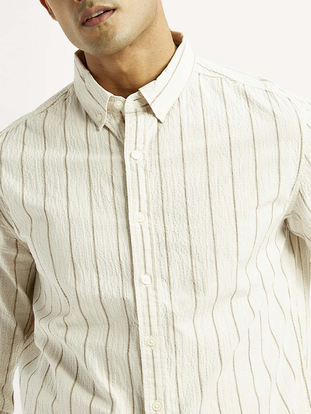 Men's Striped Slim Fit Shirt - Image 3