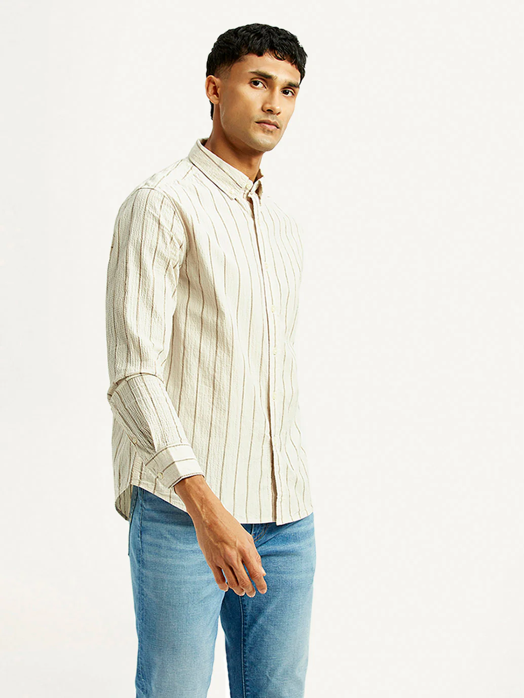 Men's Striped Slim Fit Shirt - Image 4