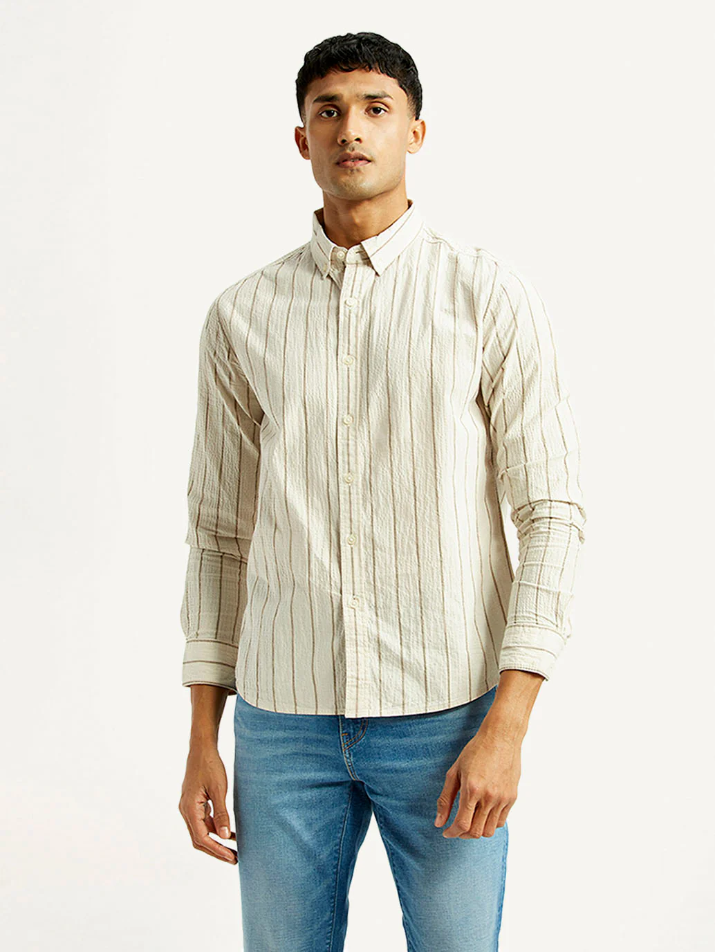 Men's Striped Slim Fit Shirt - Image 5