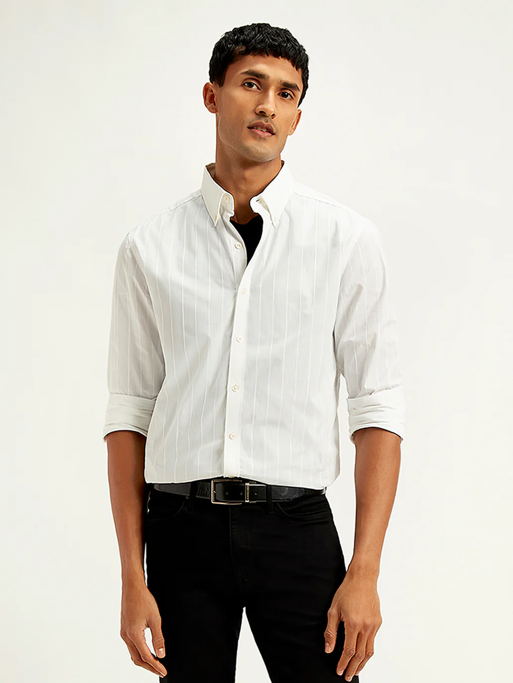 Men's Redloop Striped Slim Fit Shirt - Image 6