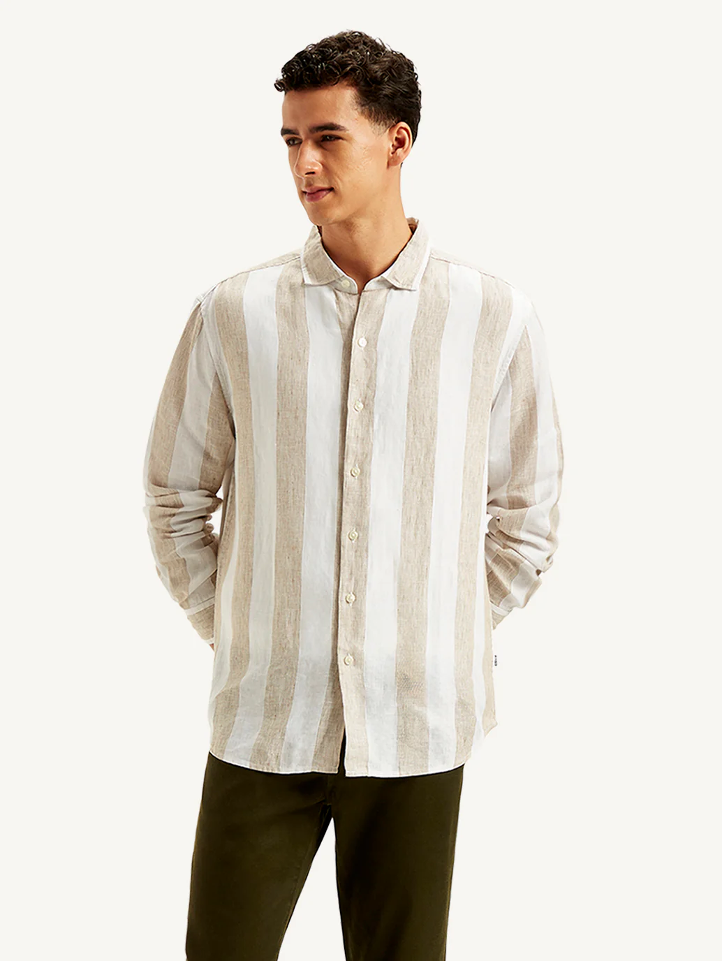 Men's Redloop Striped Slim Fit Shirt - Image 3