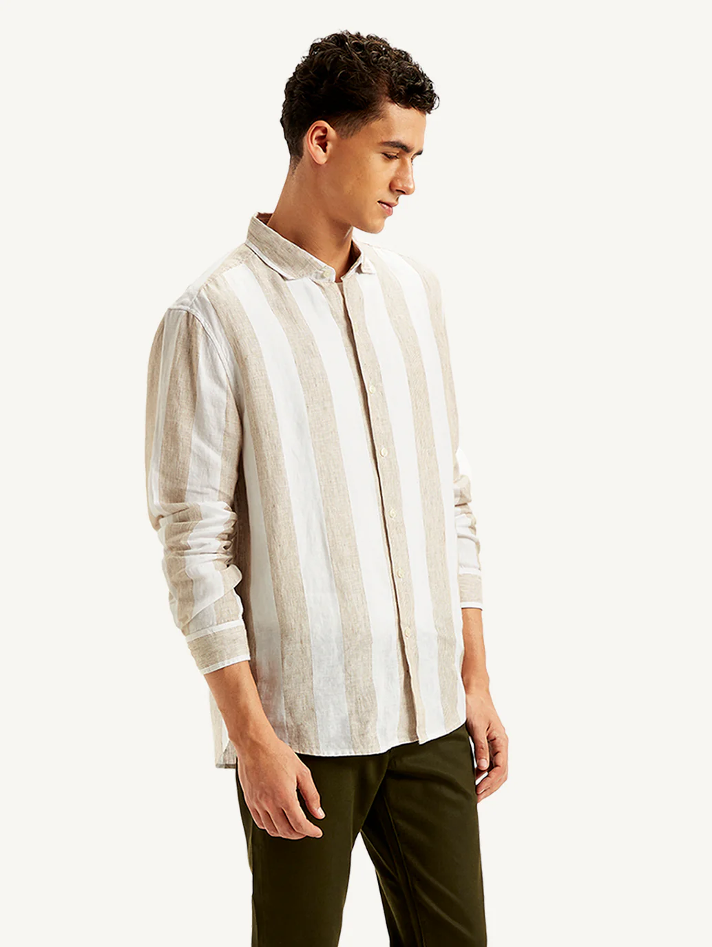 Men's Redloop Striped Slim Fit Shirt - Image 6