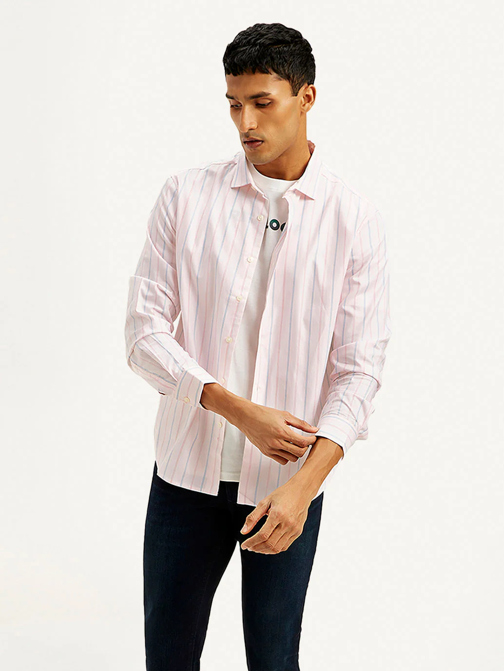 Men's Redloop Striped Slim Fit Shirt