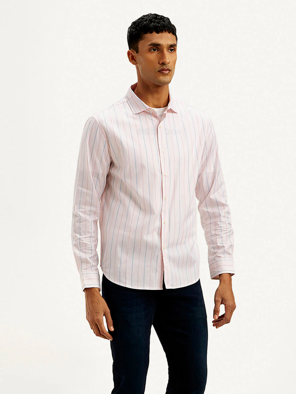 Men's Redloop Striped Slim Fit Shirt - Image 5