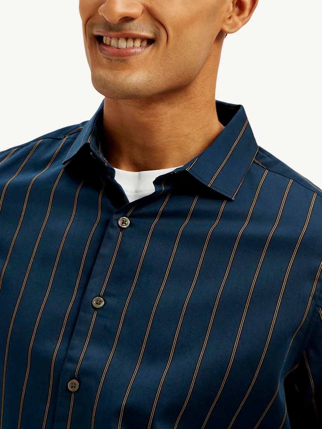 Men's Redloop Striped Slim Fit Shirt - Image 4