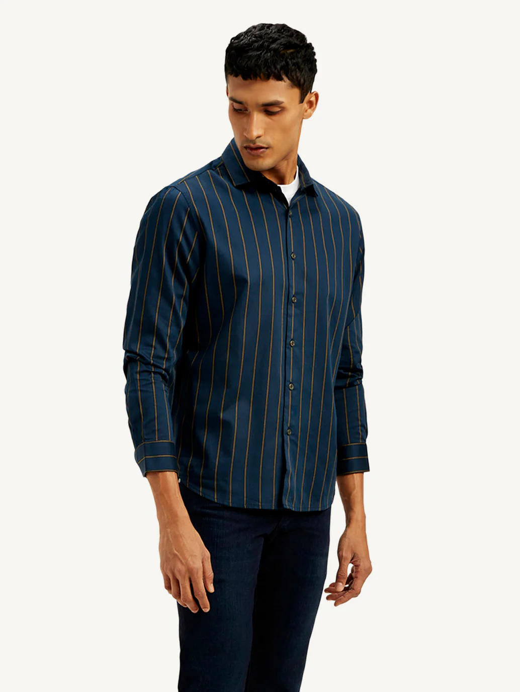 Men's Redloop Striped Slim Fit Shirt - Image 5