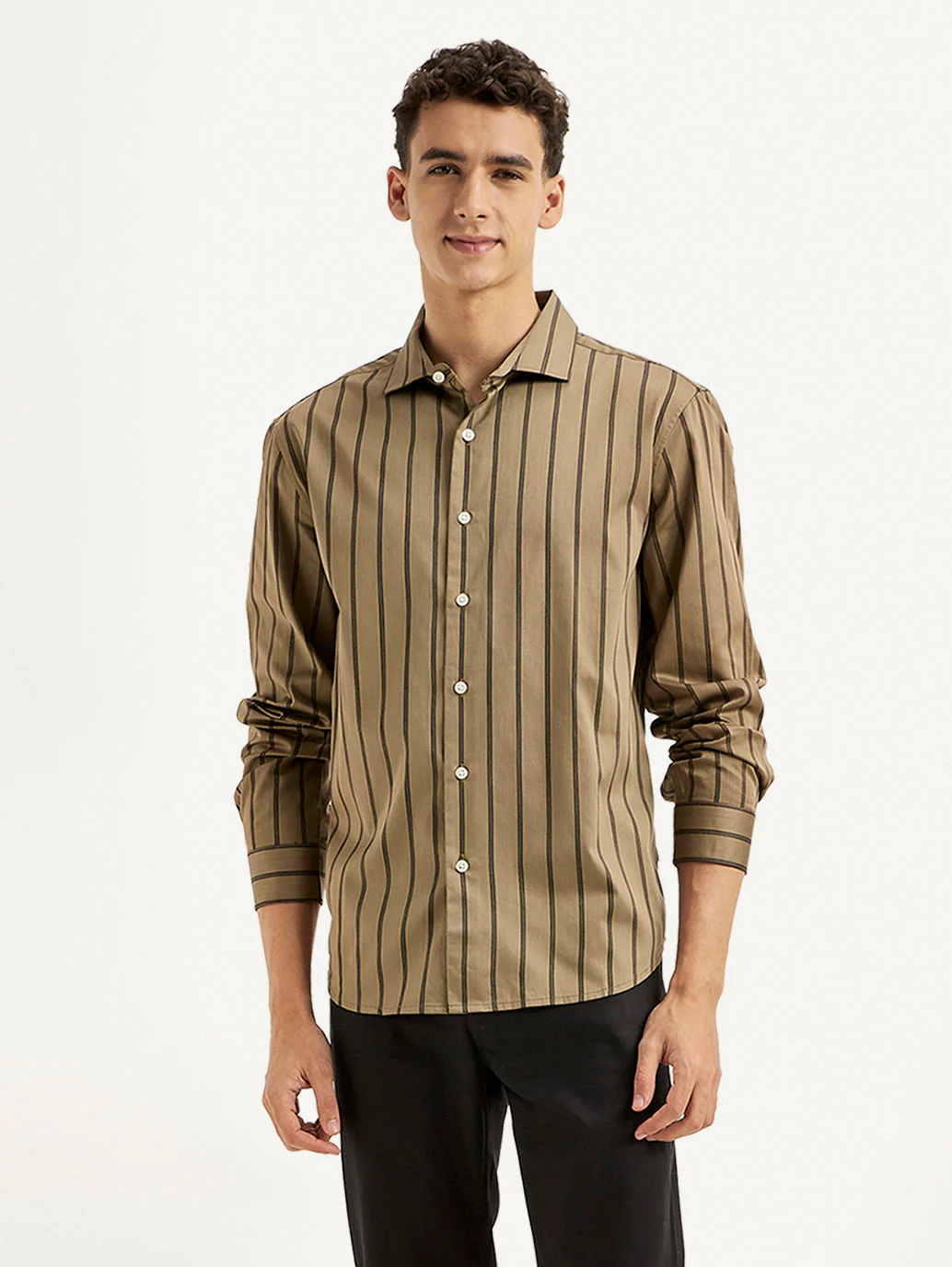 Men's Redloop Striped Slim Fit Shirt - Image 2