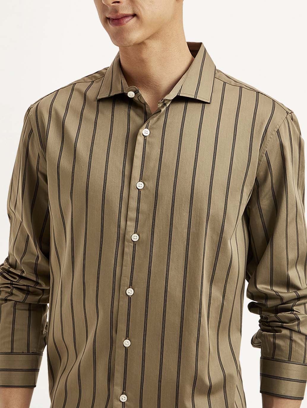 Men's Redloop Striped Slim Fit Shirt - Image 3