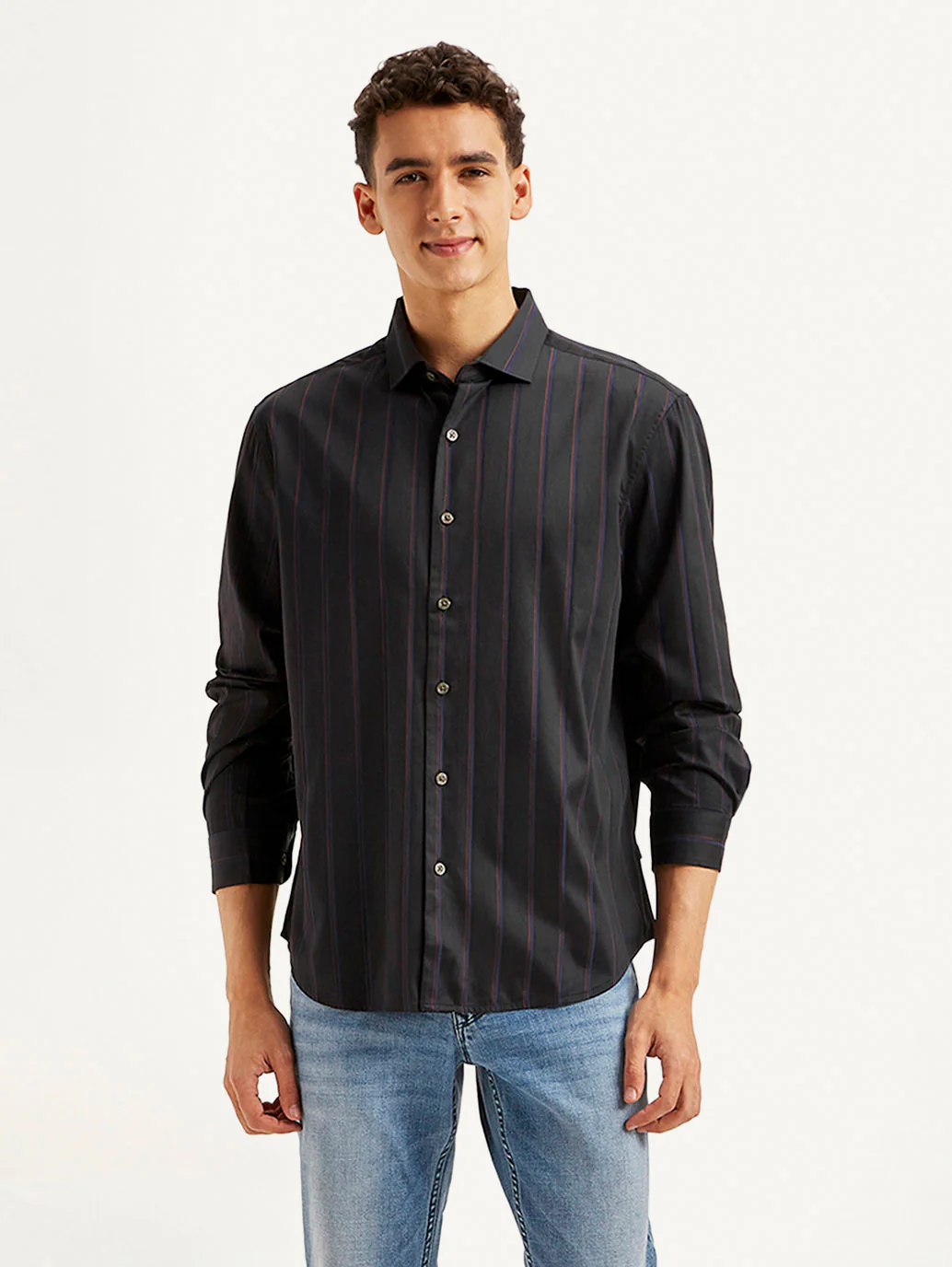Men's Redloop Striped Slim Fit Shirt