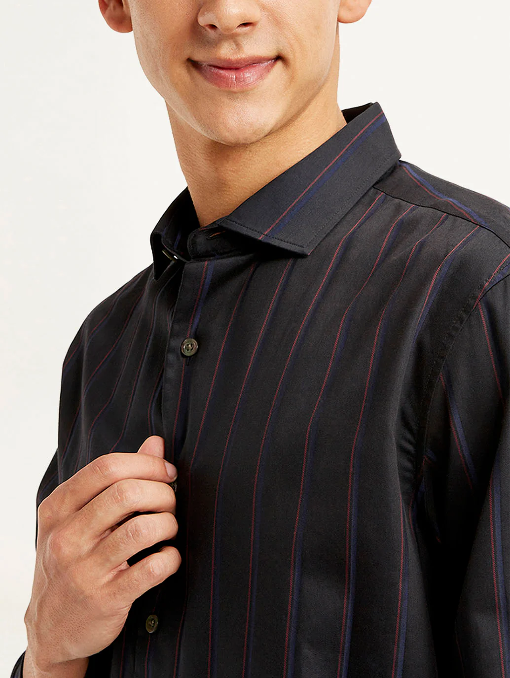 Men's Redloop Striped Slim Fit Shirt - Image 3