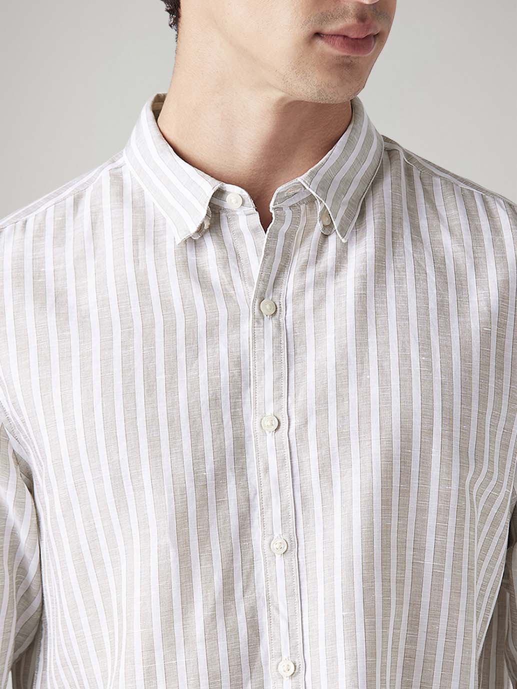Men's Striped Slim Fit Shirt - Image 3