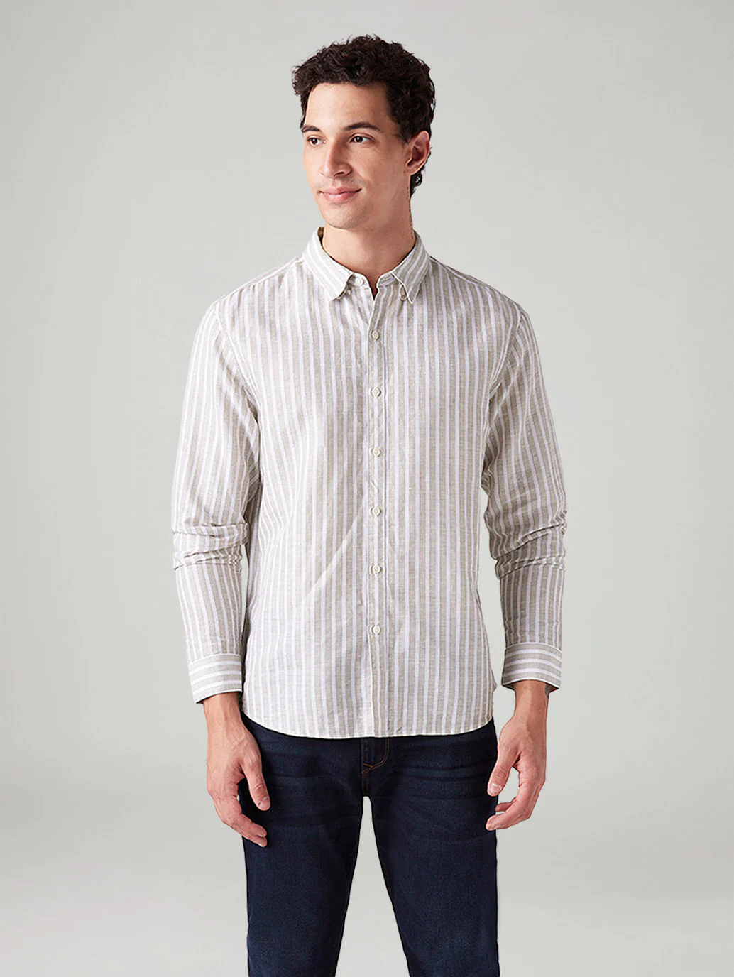 Men's Striped Slim Fit Shirt - Image 5
