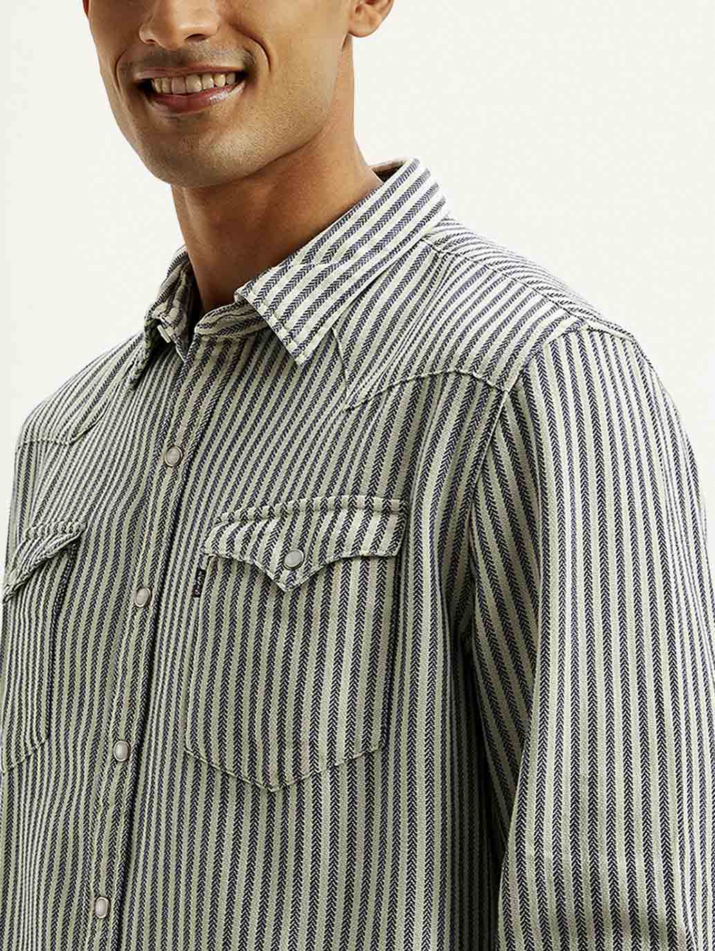 Men's Striped Slim Fit Shirt - Image 4