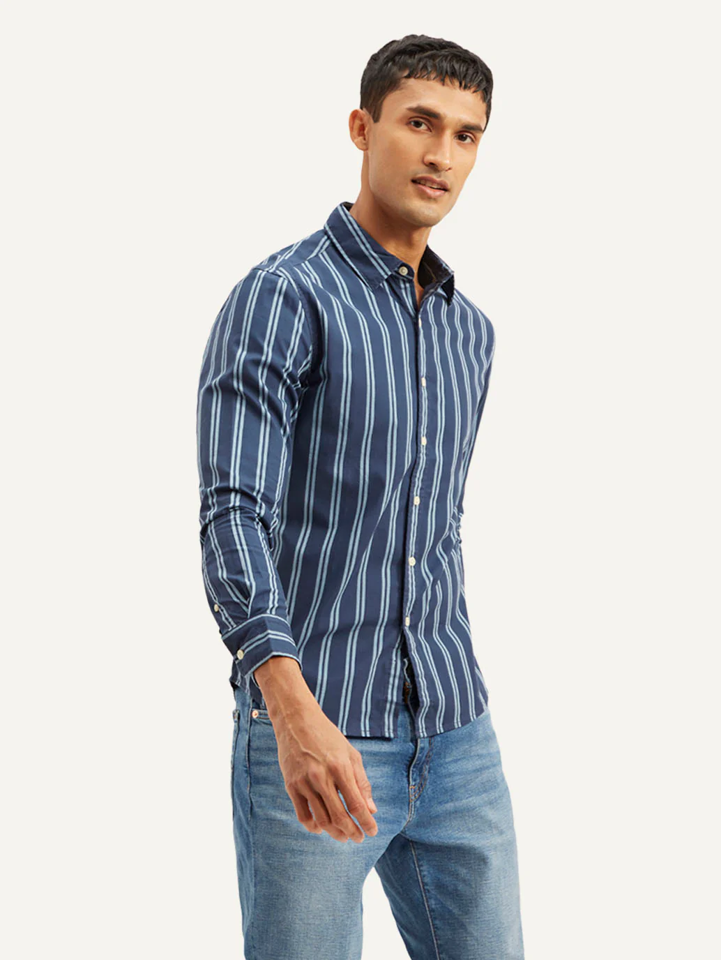 Men's Striped Slim Fit Shirt - Image 5