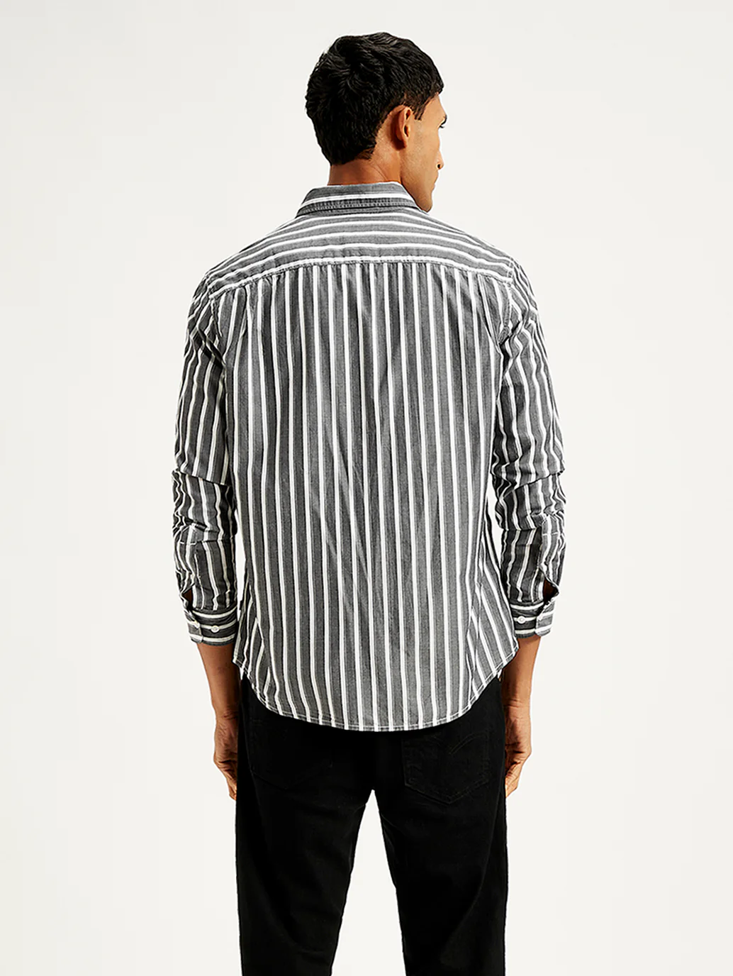 Men's Striped Slim Fit Shirt - Image 3