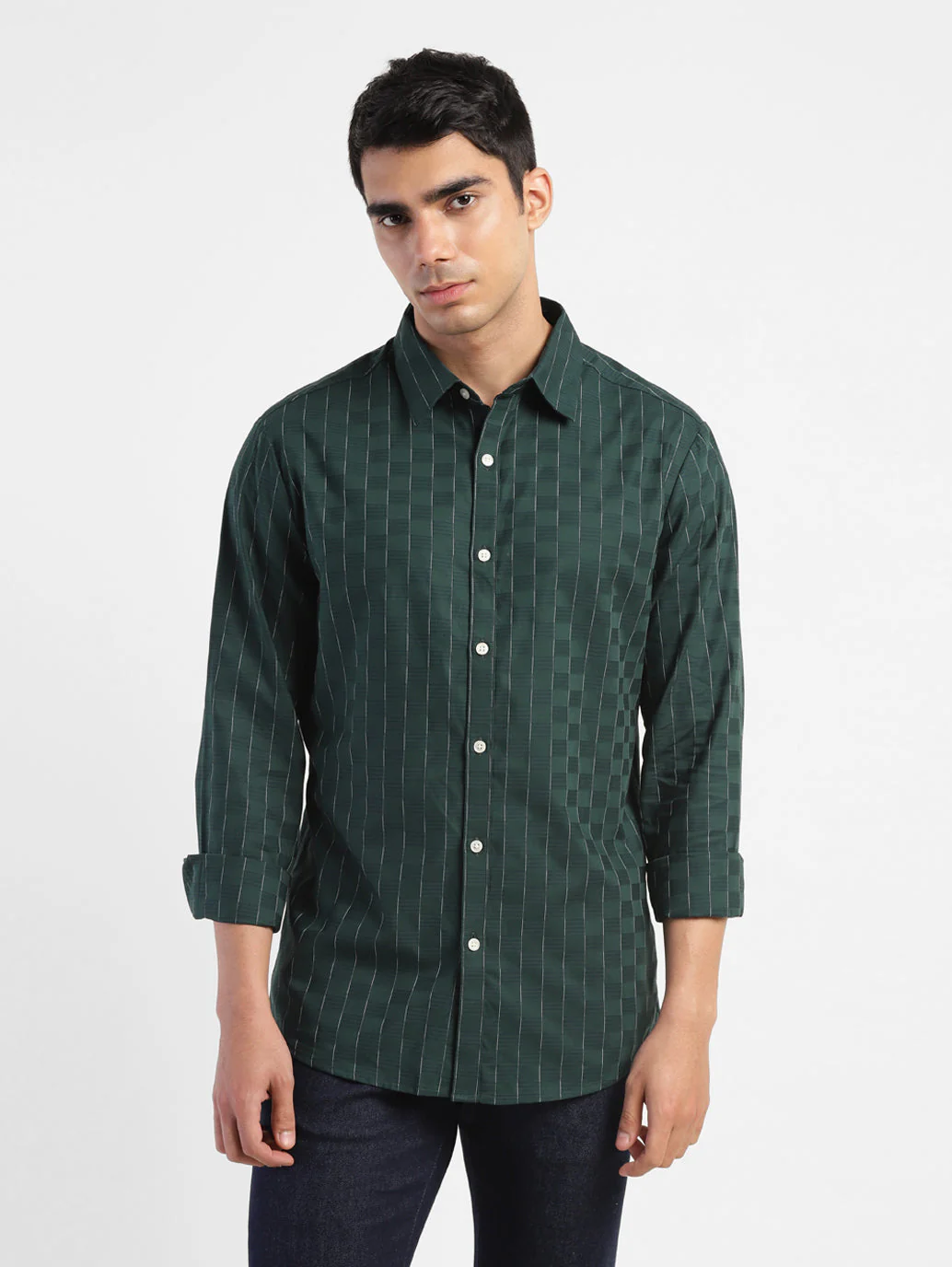 Men's Striped Slim Fit Shirt - Image 2