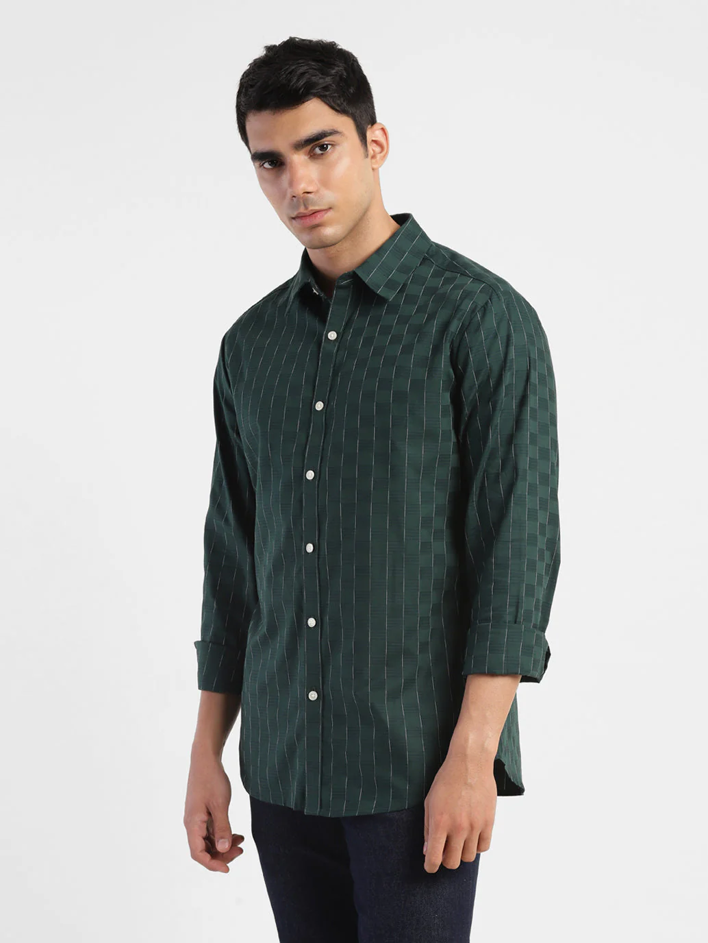 Men's Striped Slim Fit Shirt - Image 4