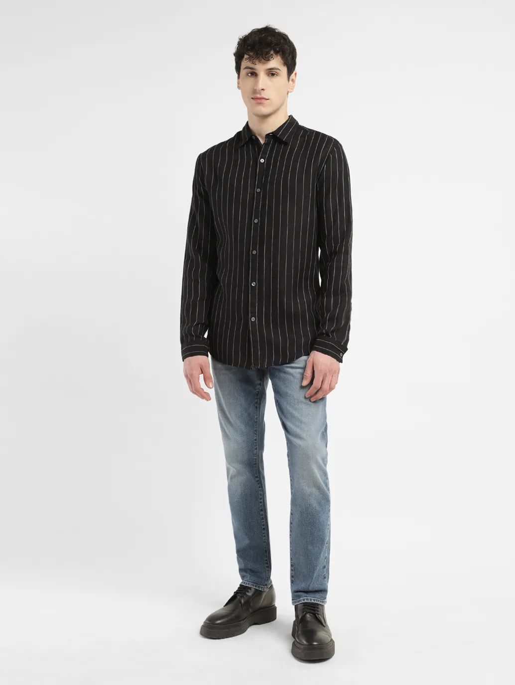 Men's Striped Slim Fit Shirt - Image 6