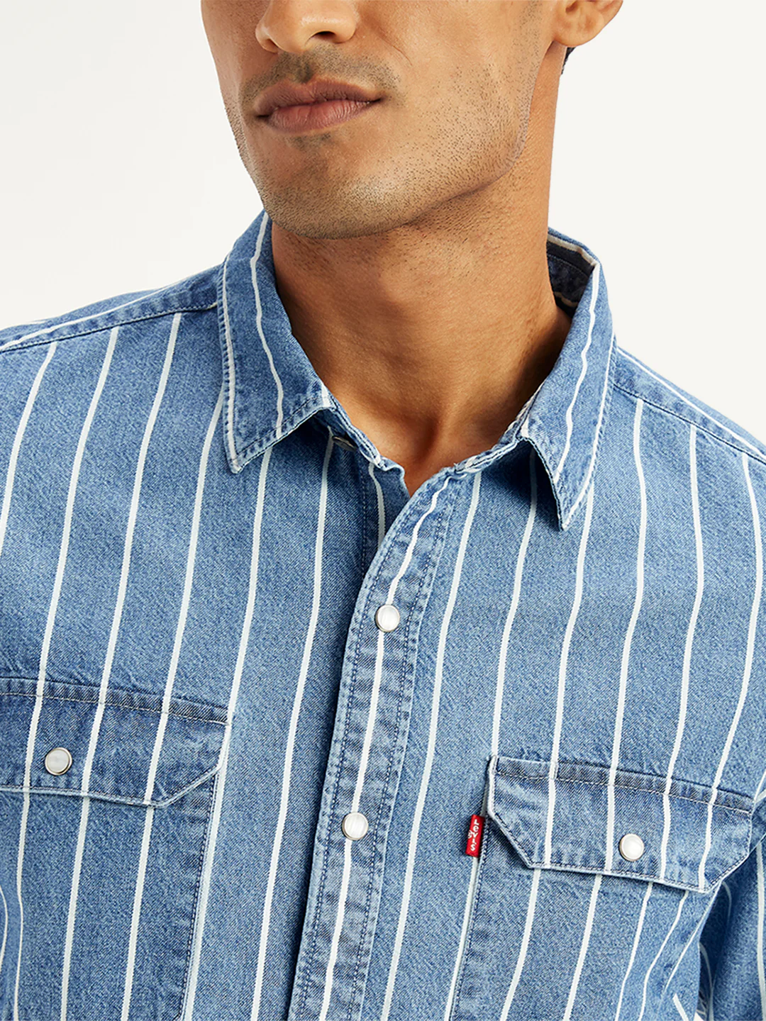 Men's Striped Slim Fit Shirt - Image 4