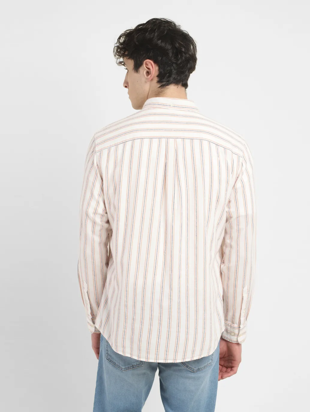 Men's Striped Slim Fit Shirt - Image 3