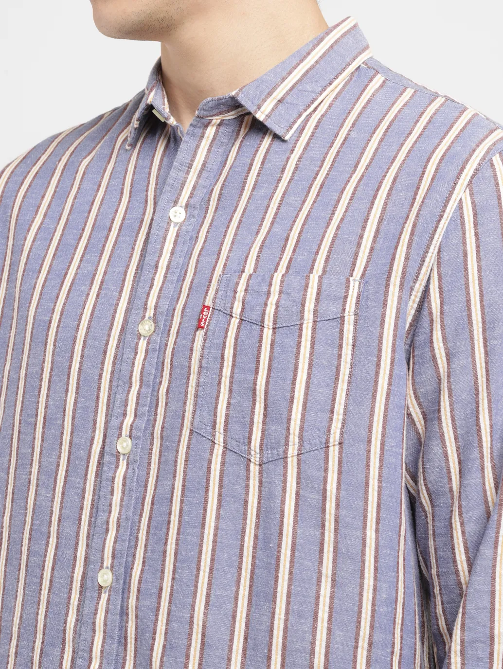 Men's Striped Slim Fit Shirt - Image 5