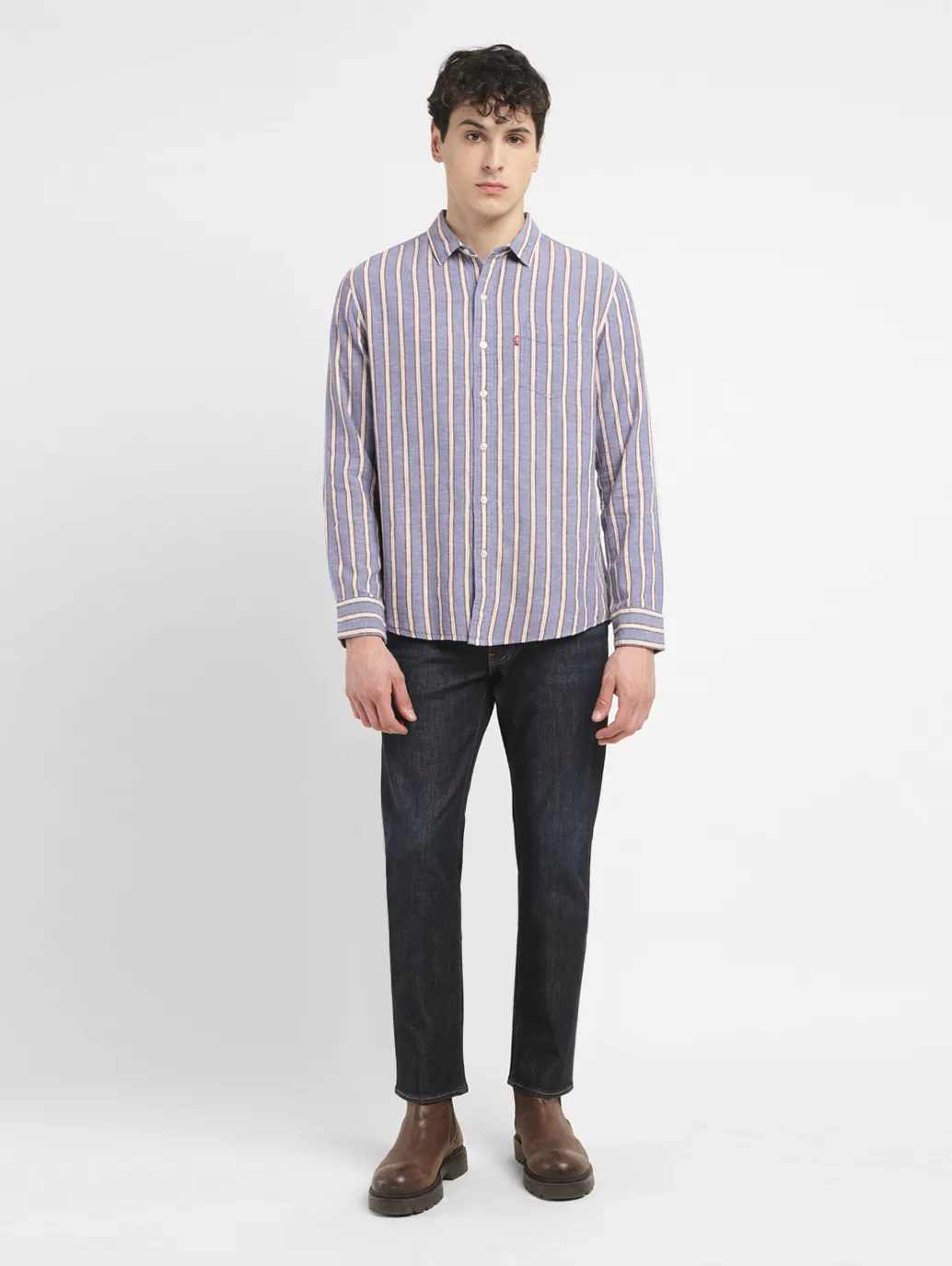 Men's Striped Slim Fit Shirt - Image 6