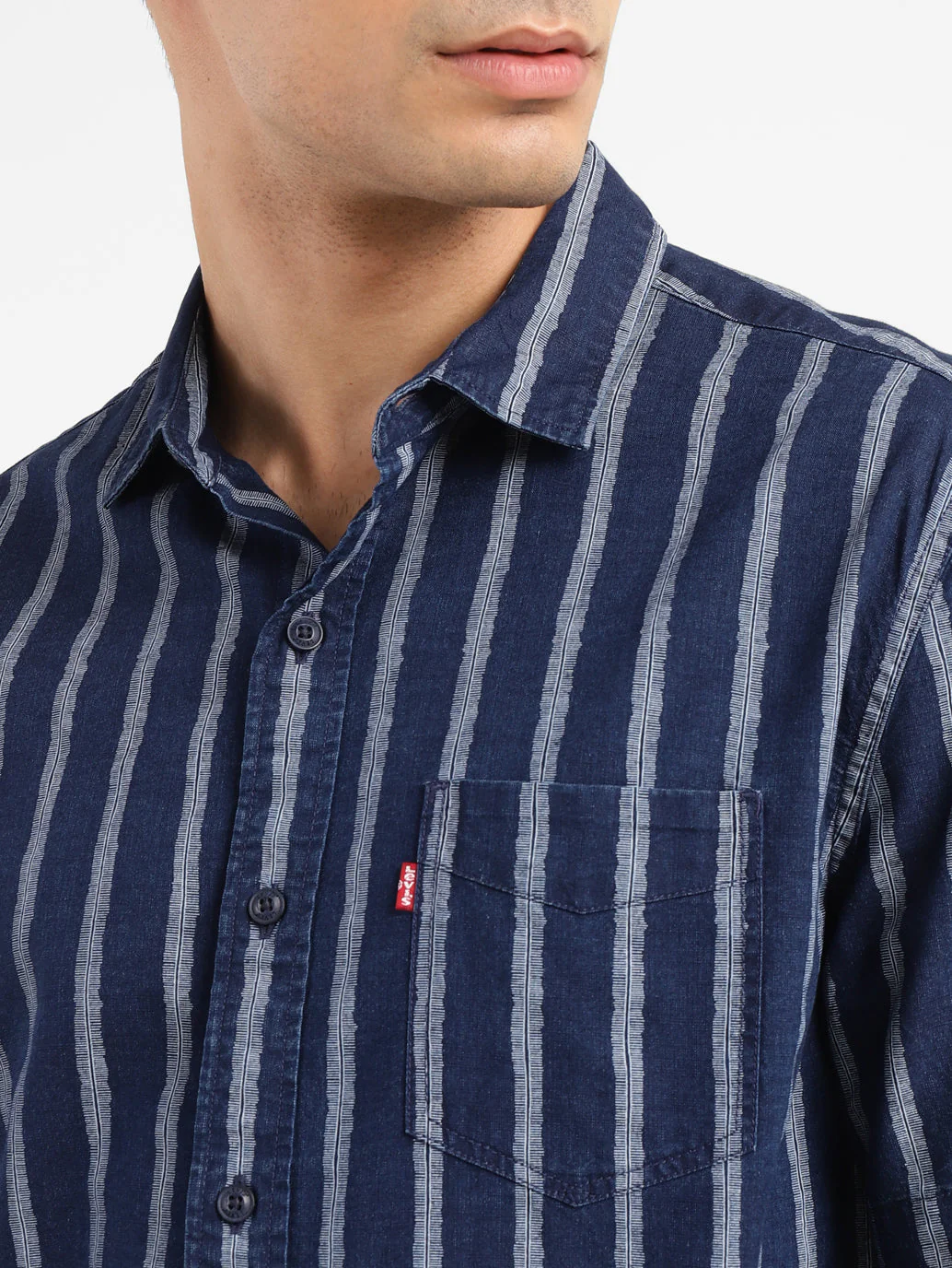 Men's Striped Slim Fit Shirt - Image 4