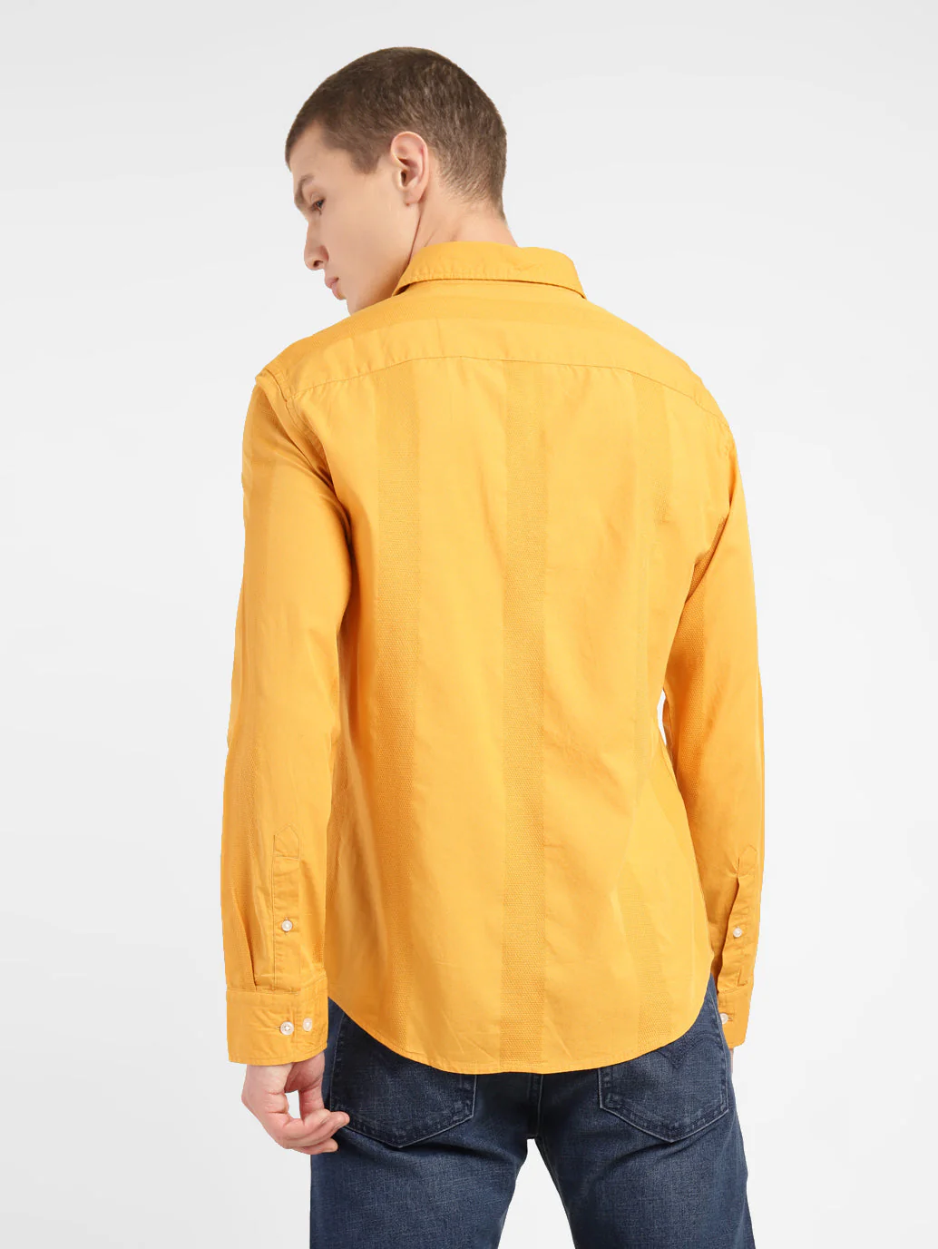 Men's Self Design Slim Fit Shirt - Image 3