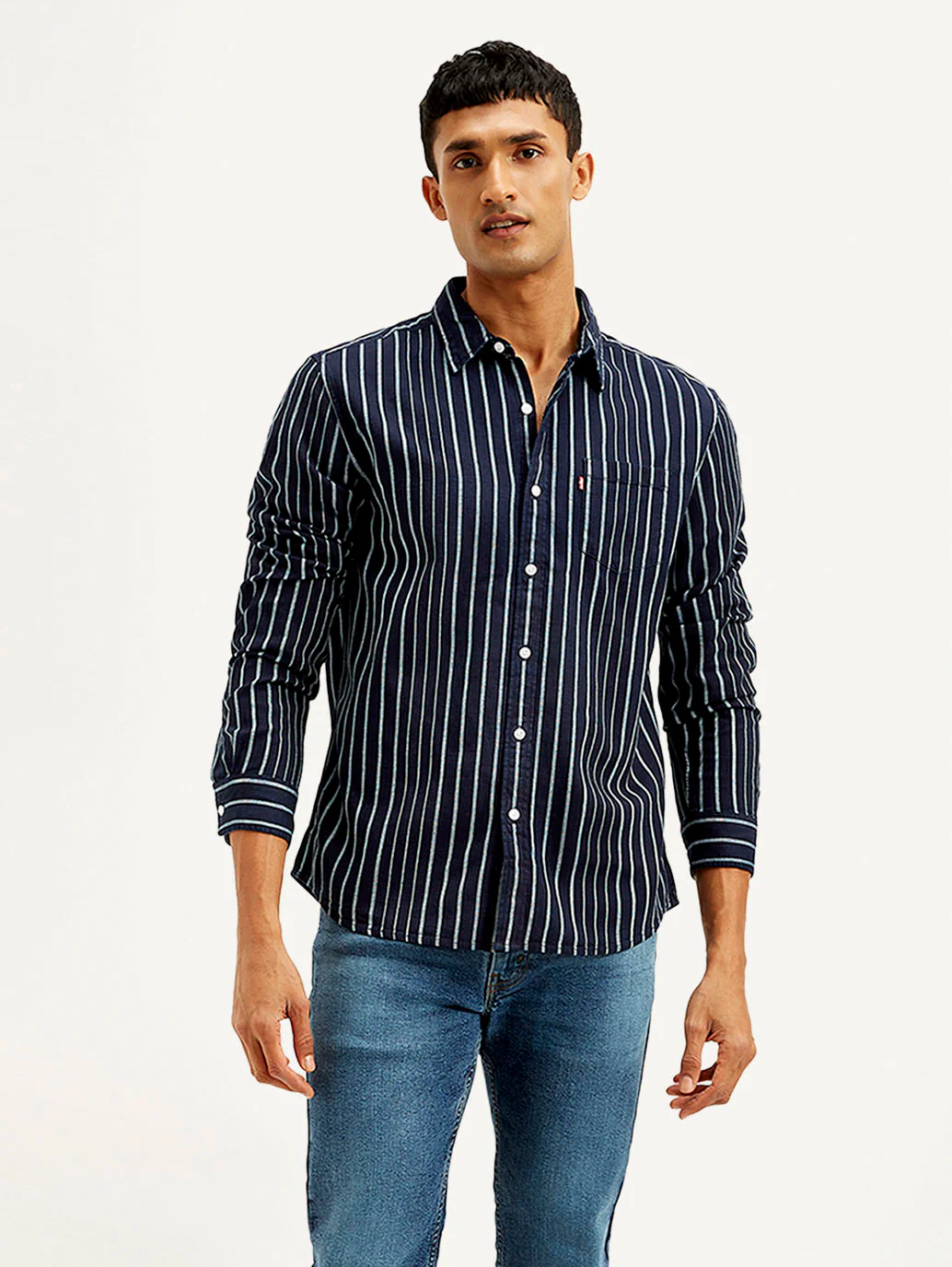 Men's Striped Slim Fit Shirt - Image 2