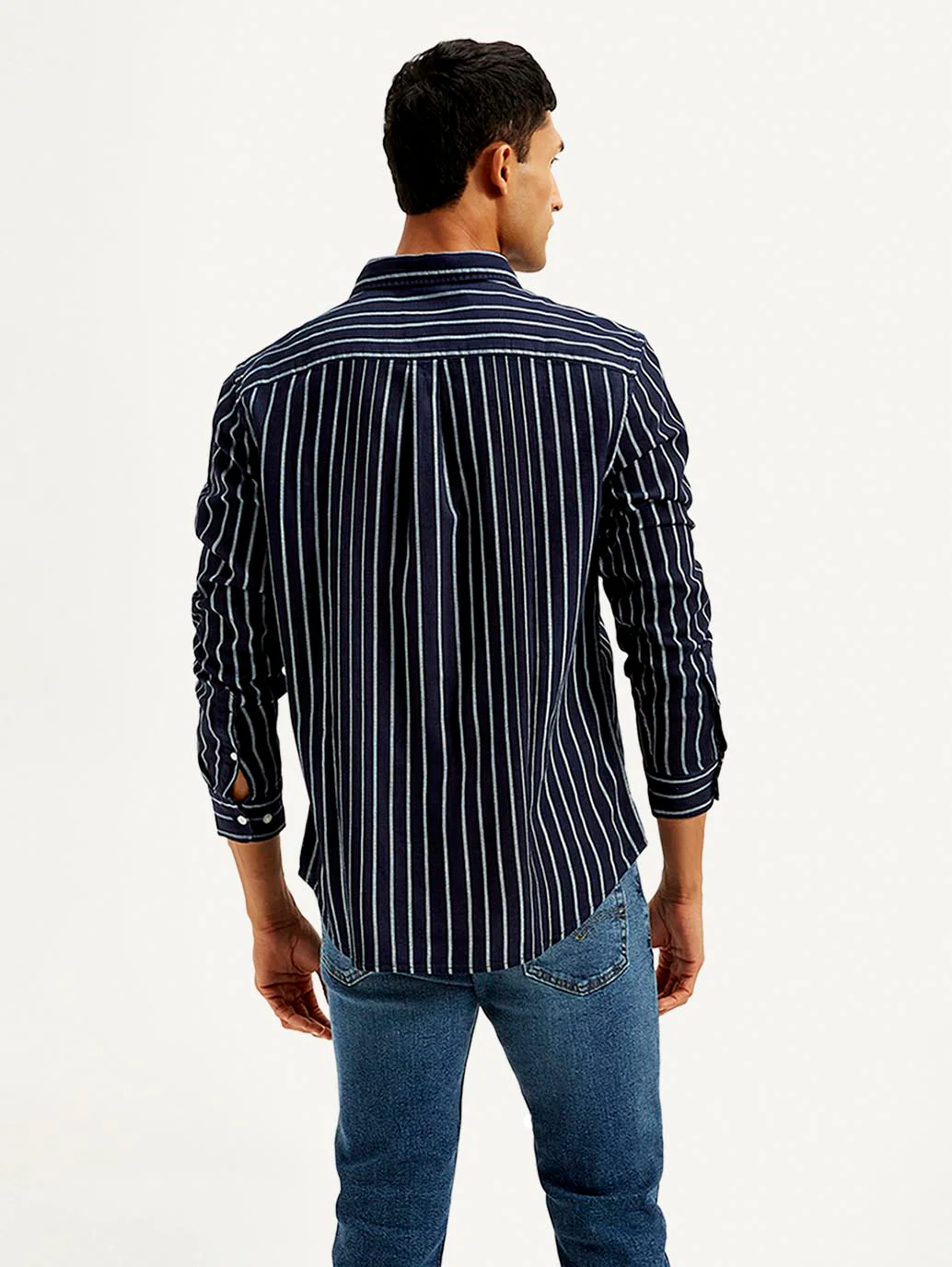 Men's Striped Slim Fit Shirt - Image 3