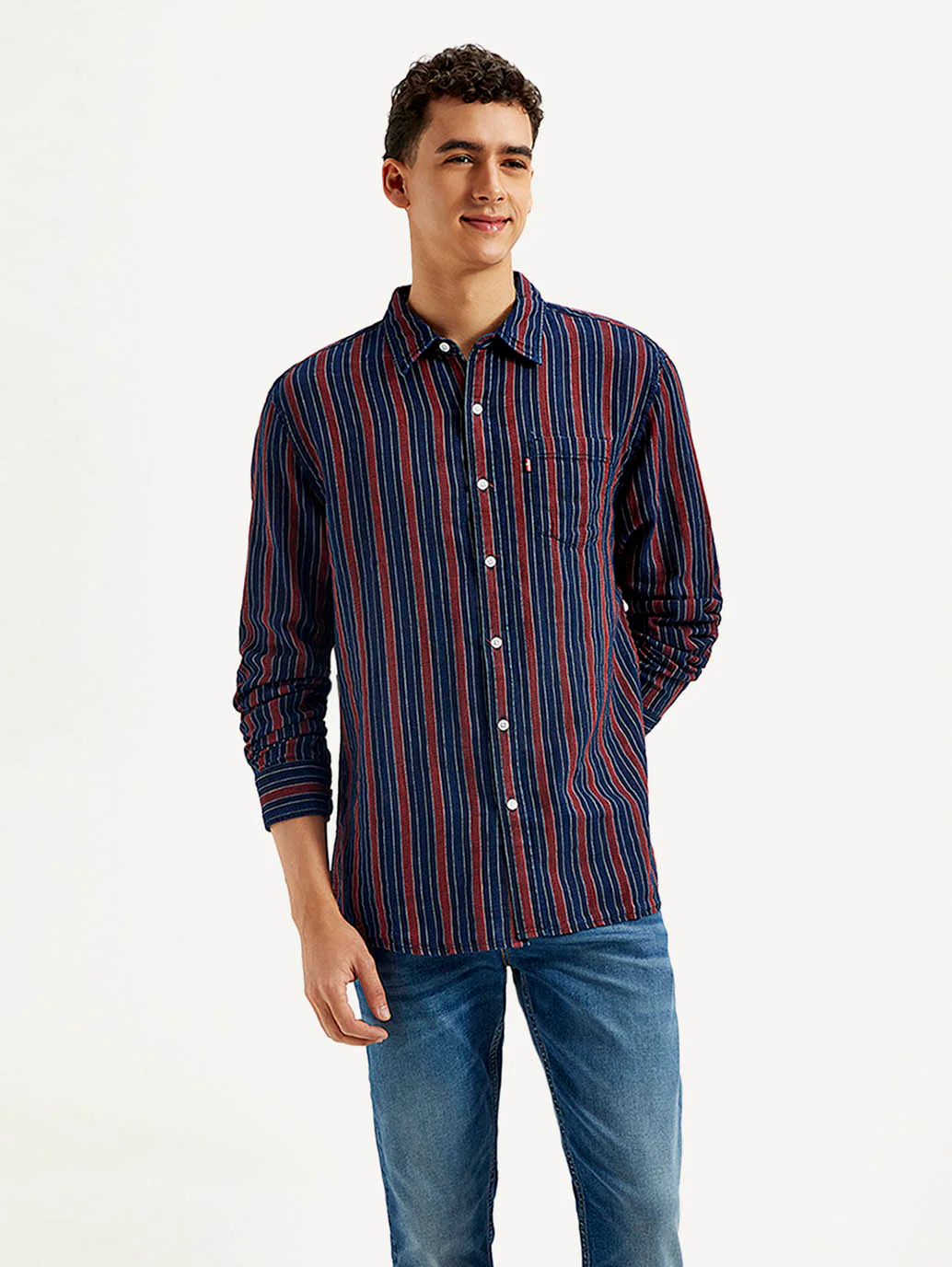 Men's Striped Slim Fit Shirt - Image 2