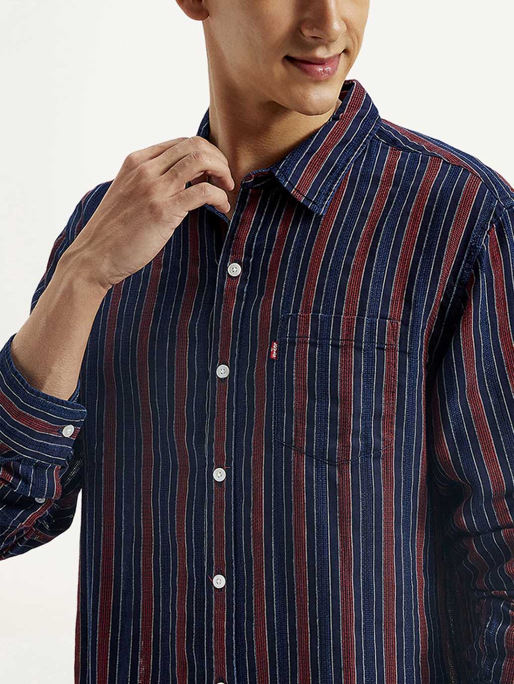 Men's Striped Slim Fit Shirt - Image 4