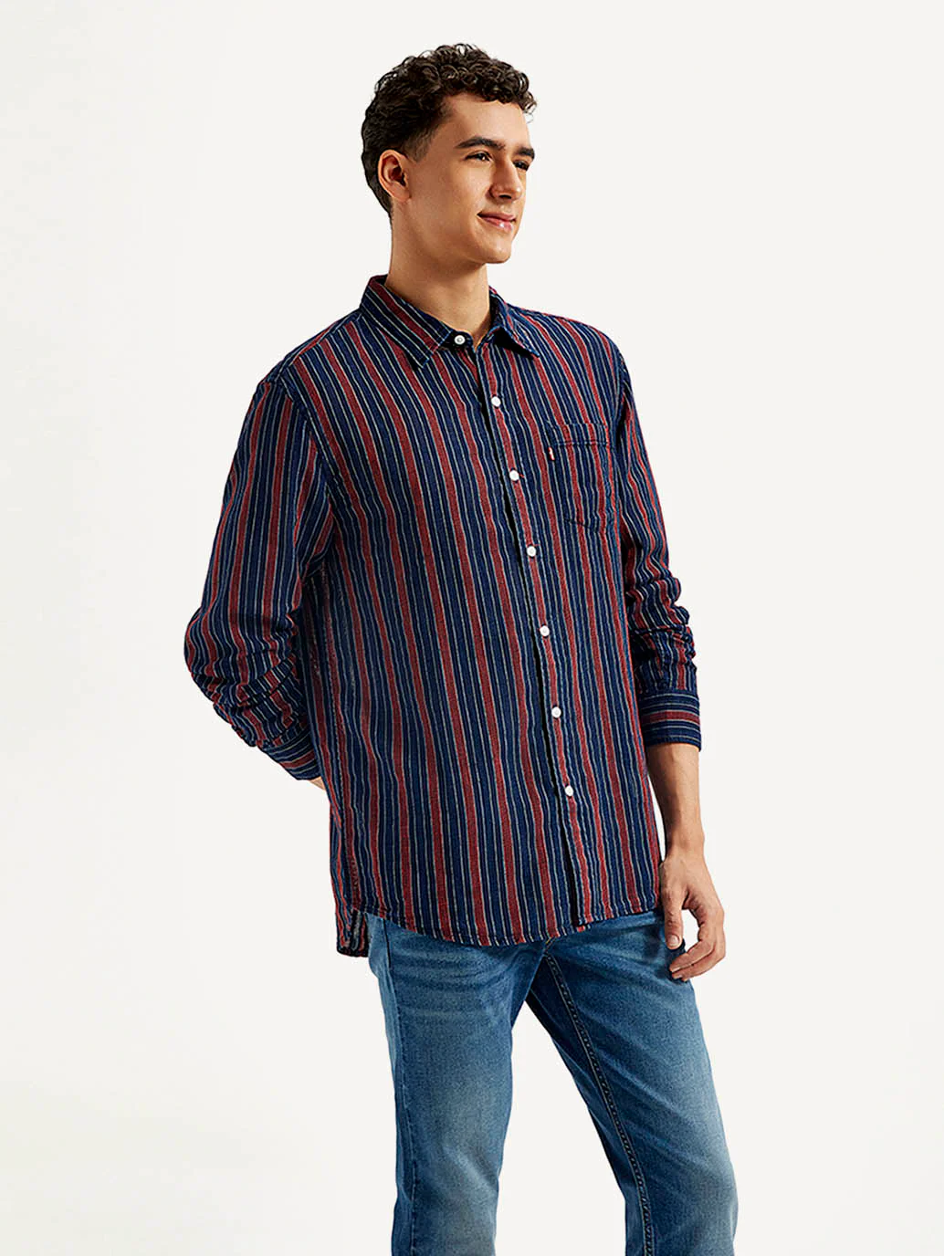 Men's Striped Slim Fit Shirt - Image 5