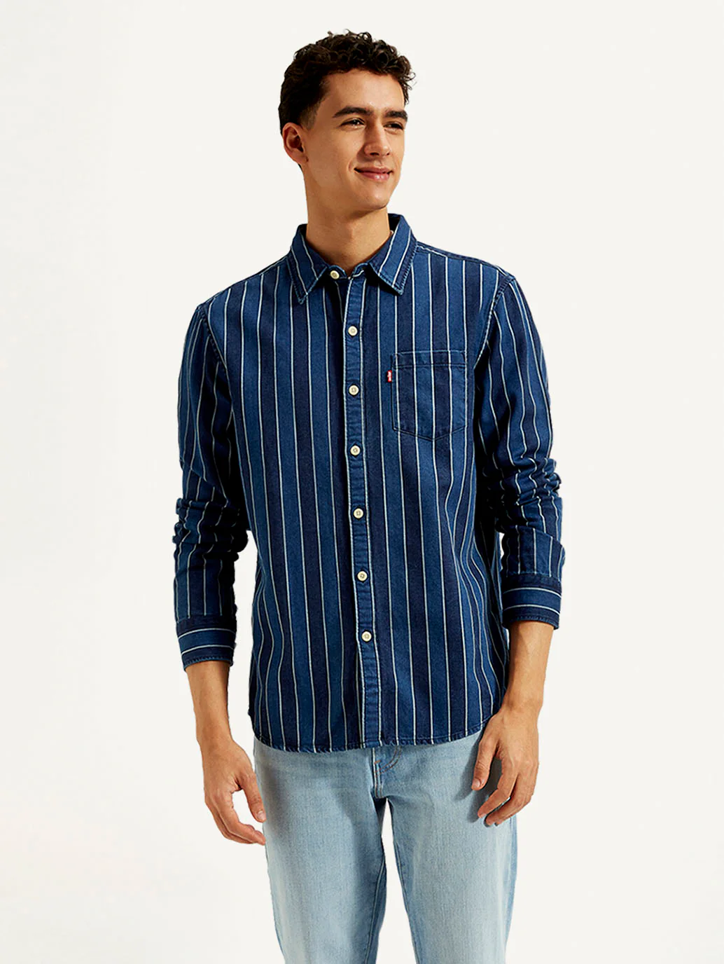 Men's Striped Slim Fit Shirt - Image 2