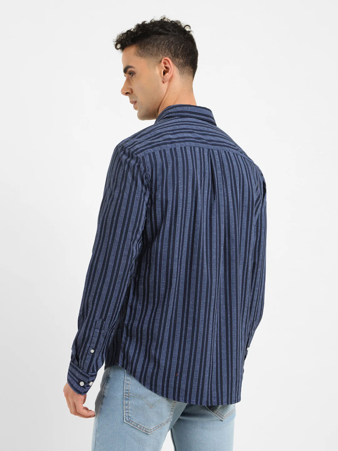 Men's Striped Slim Fit Shirt - Image 3