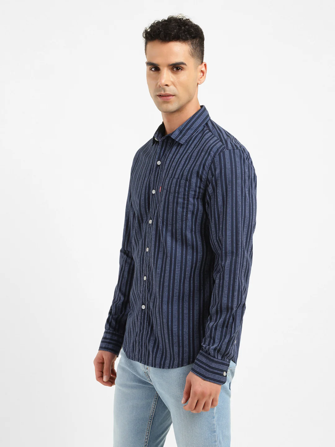 Men's Striped Slim Fit Shirt - Image 5