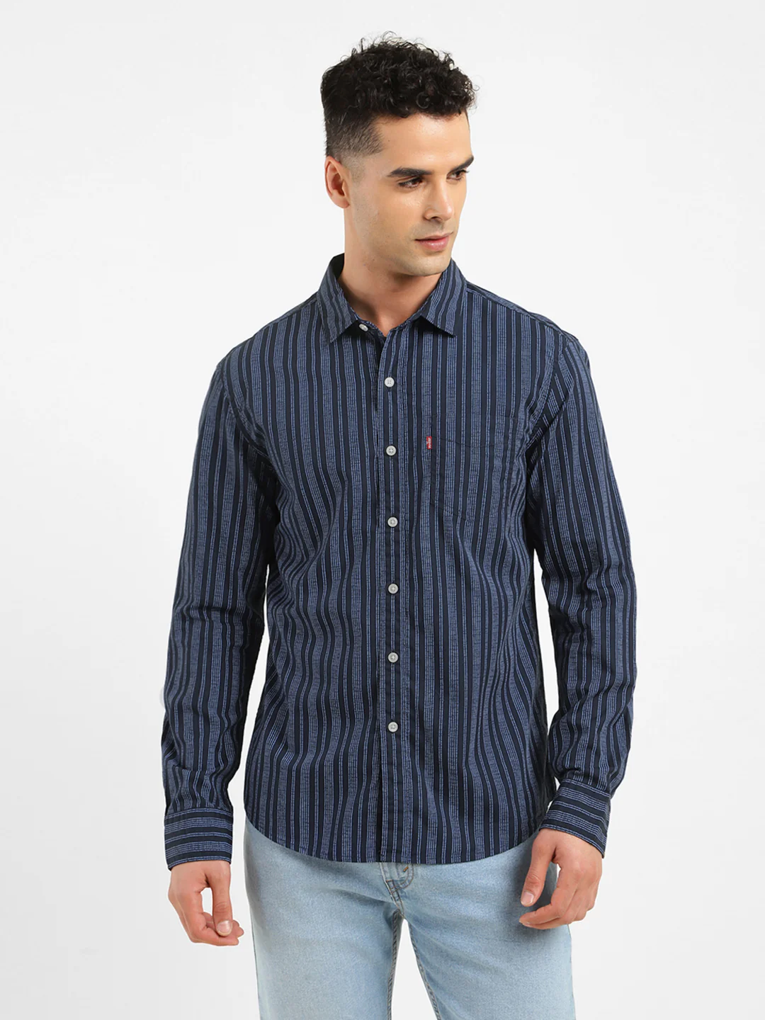 Men's Striped Slim Fit Shirt - Image 6