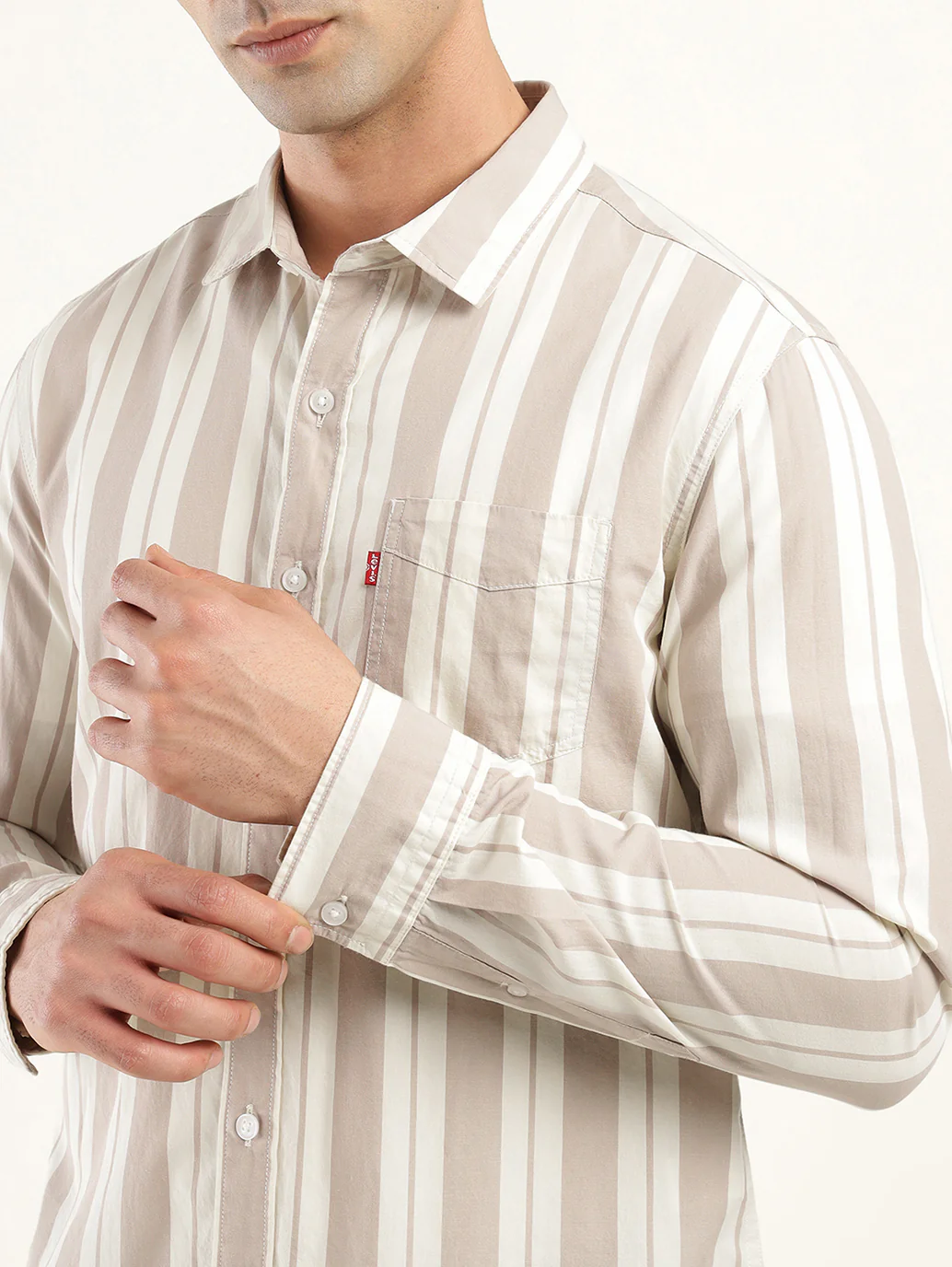 Men's Striped Slim Fit Shirt - Image 4