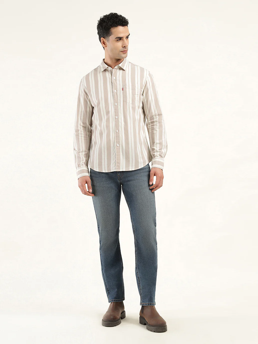 Men's Striped Slim Fit Shirt - Image 6