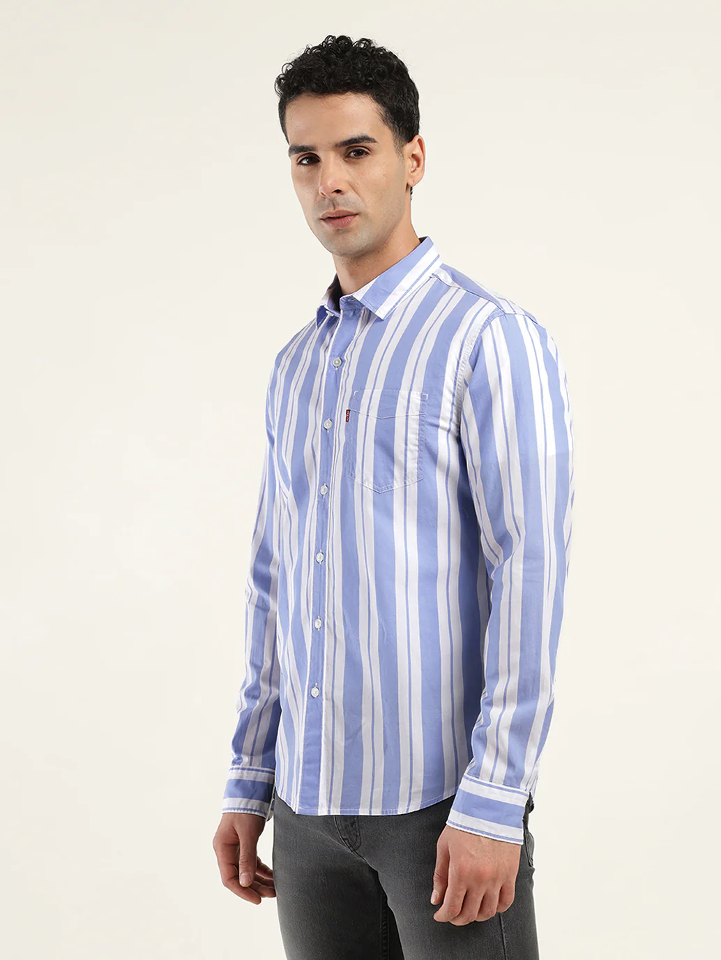 Men's Striped Slim Fit Shirt - Image 5
