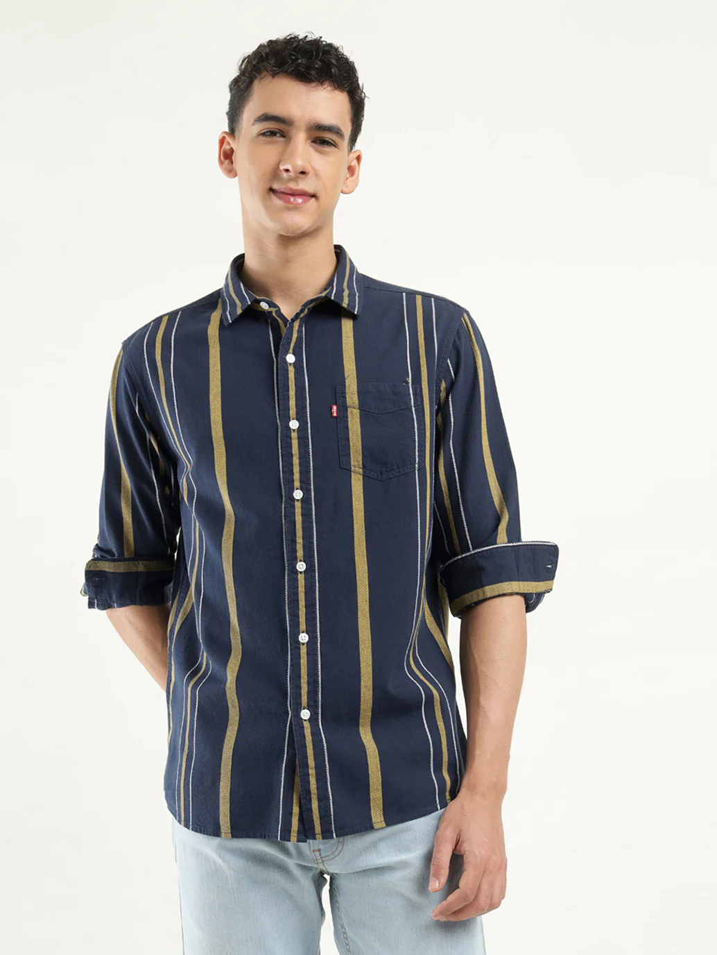 Men's Striped Slim Fit Shirt - Image 2