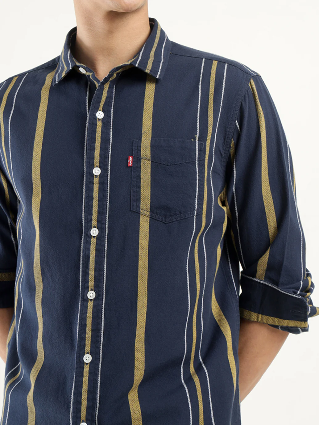 Men's Striped Slim Fit Shirt - Image 4